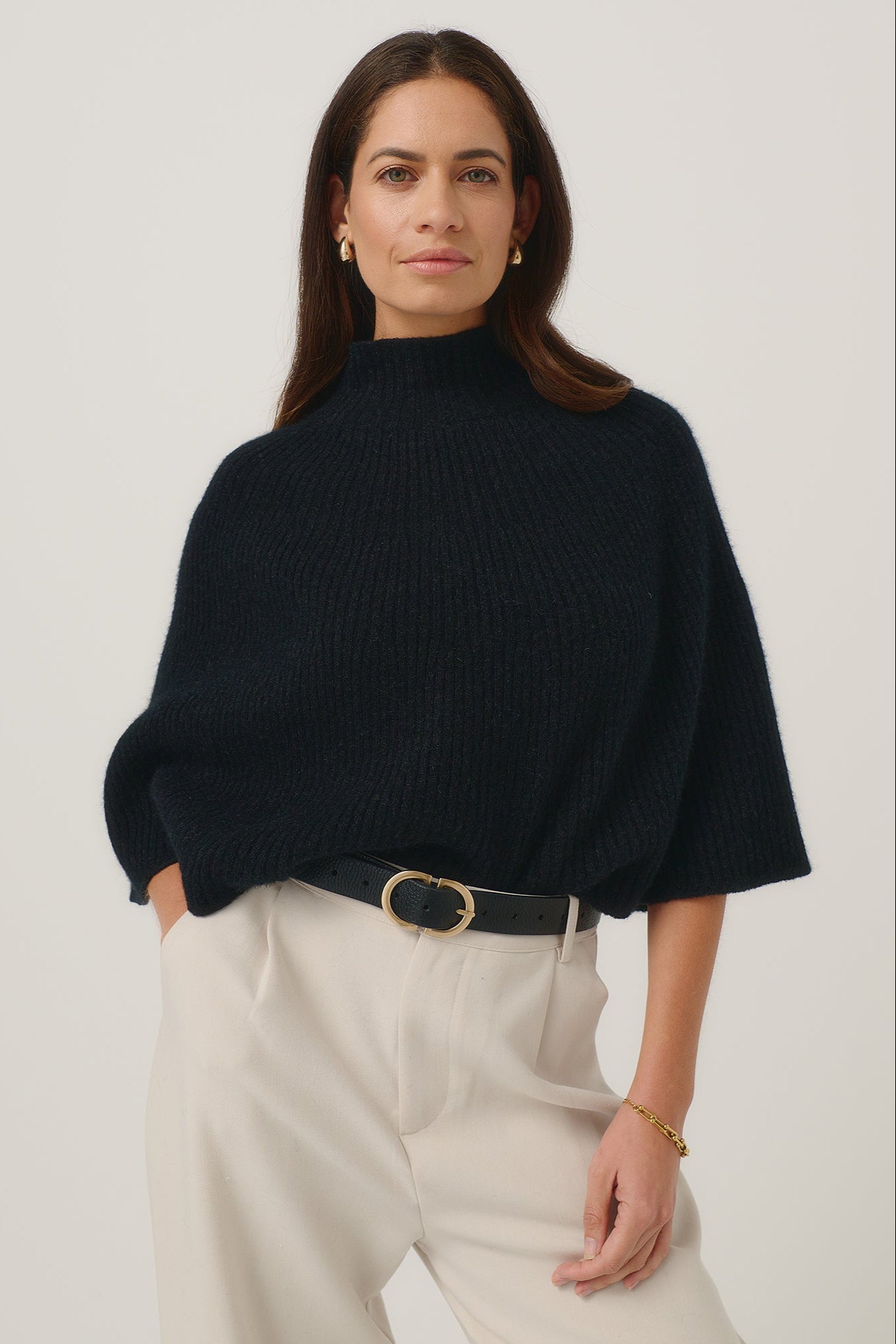 Ena Possum Merino Poncho