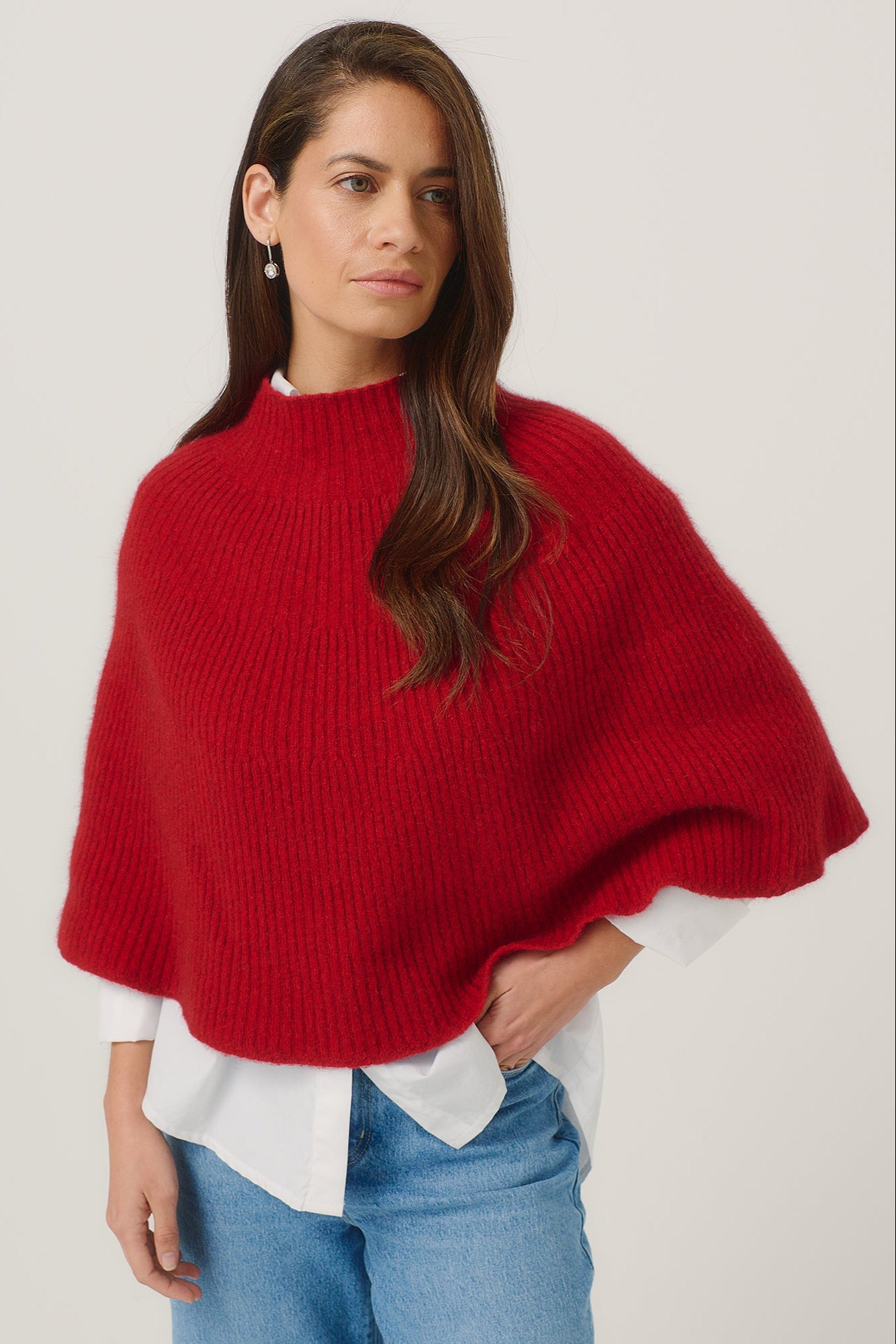 Ena Possum Merino Poncho