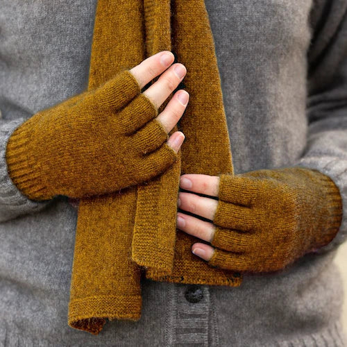 Fingerless Possum Merino Gloves NW