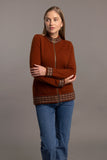 Wave Trim Possum Merino Zip Cardigan