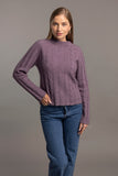 Corrugated Cable Possum Merino Pullover