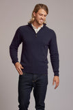 Short Zip Possum Merino Rib Sweater
