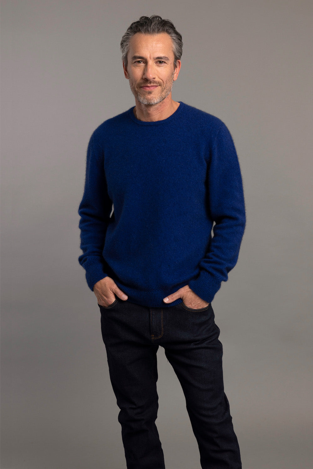 Rack Stitch Crew Neck Possum Merino Jersey