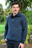 Zip Collared Possum Merino Rib Jumper