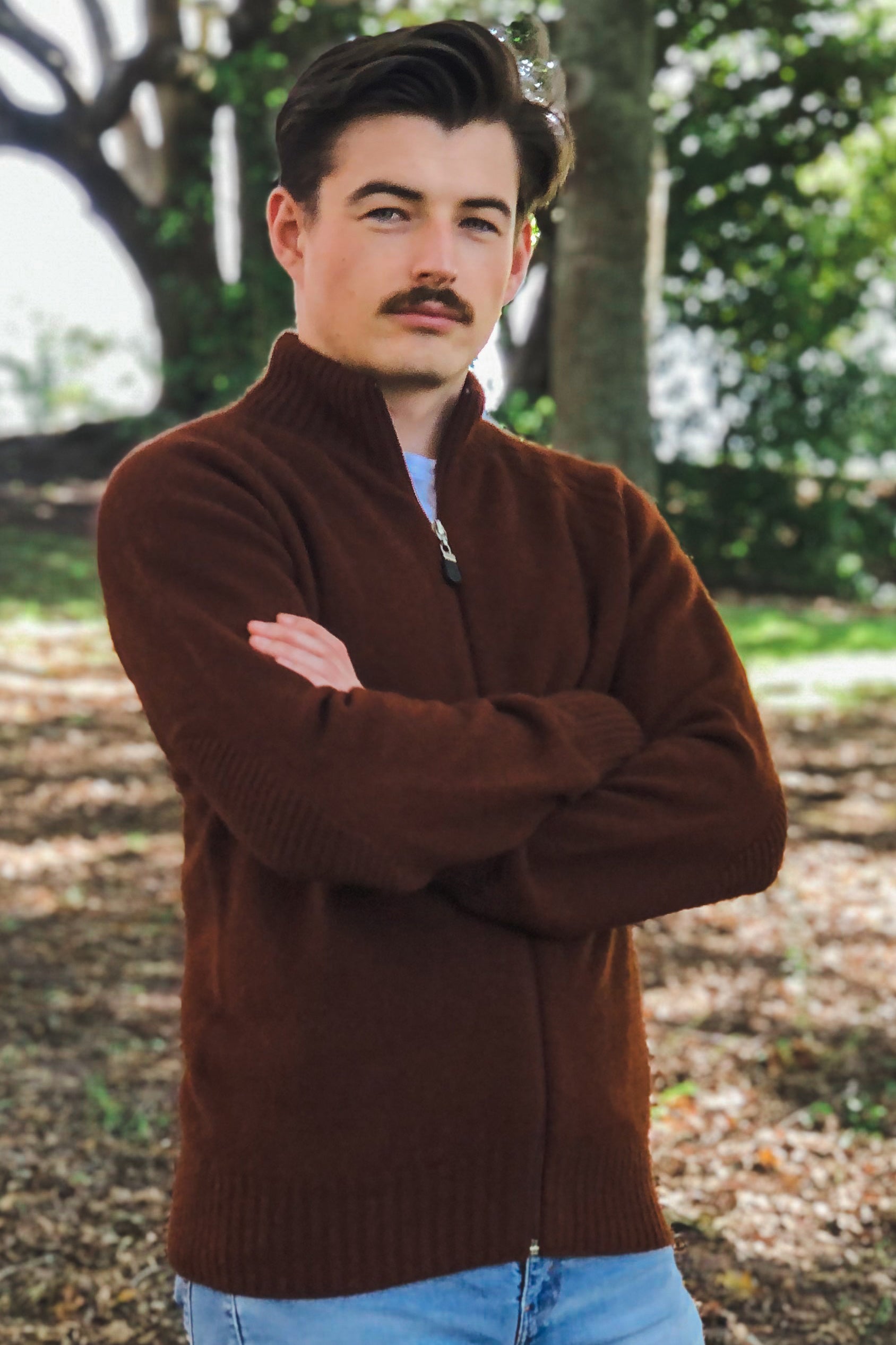 Mens Possum Merino Patch Jacket