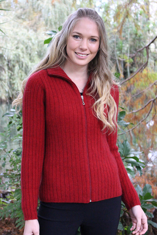Rib Shaped Possum Merino Jacket