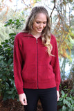 Plain Possum Merino Zip Cardigan With Pockets
