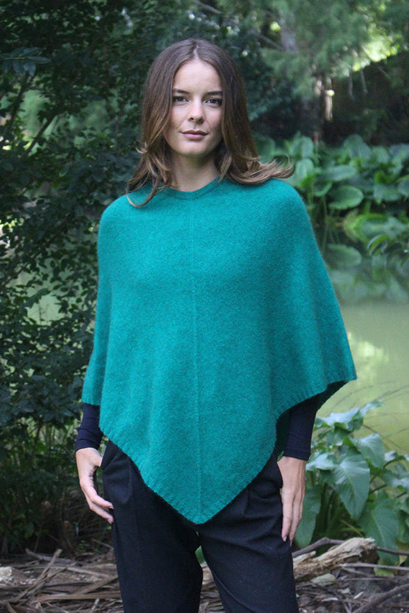Plain Possum Merino Poncho