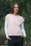 Plain Crew Neck Alpaca Vest
