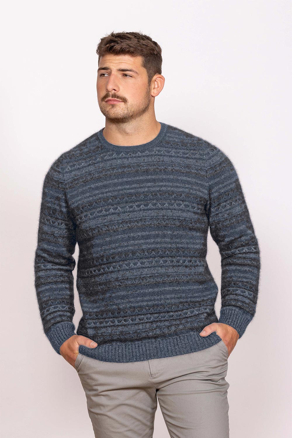 Aritsan Possum Merino Sweater - Neptune Base