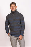 Artisan Half Zip Possum Merino Sweater-Neptune Base
