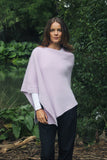 Asymmetrical Alpaca Wool Poncho-Lilac