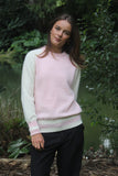 Banded Alpaca Wool Jumper-BlushNatural2