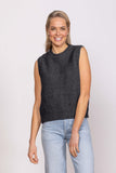 Charm Possum Merino Vest Charcoal