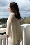 Cotton Linen Poncho - cream