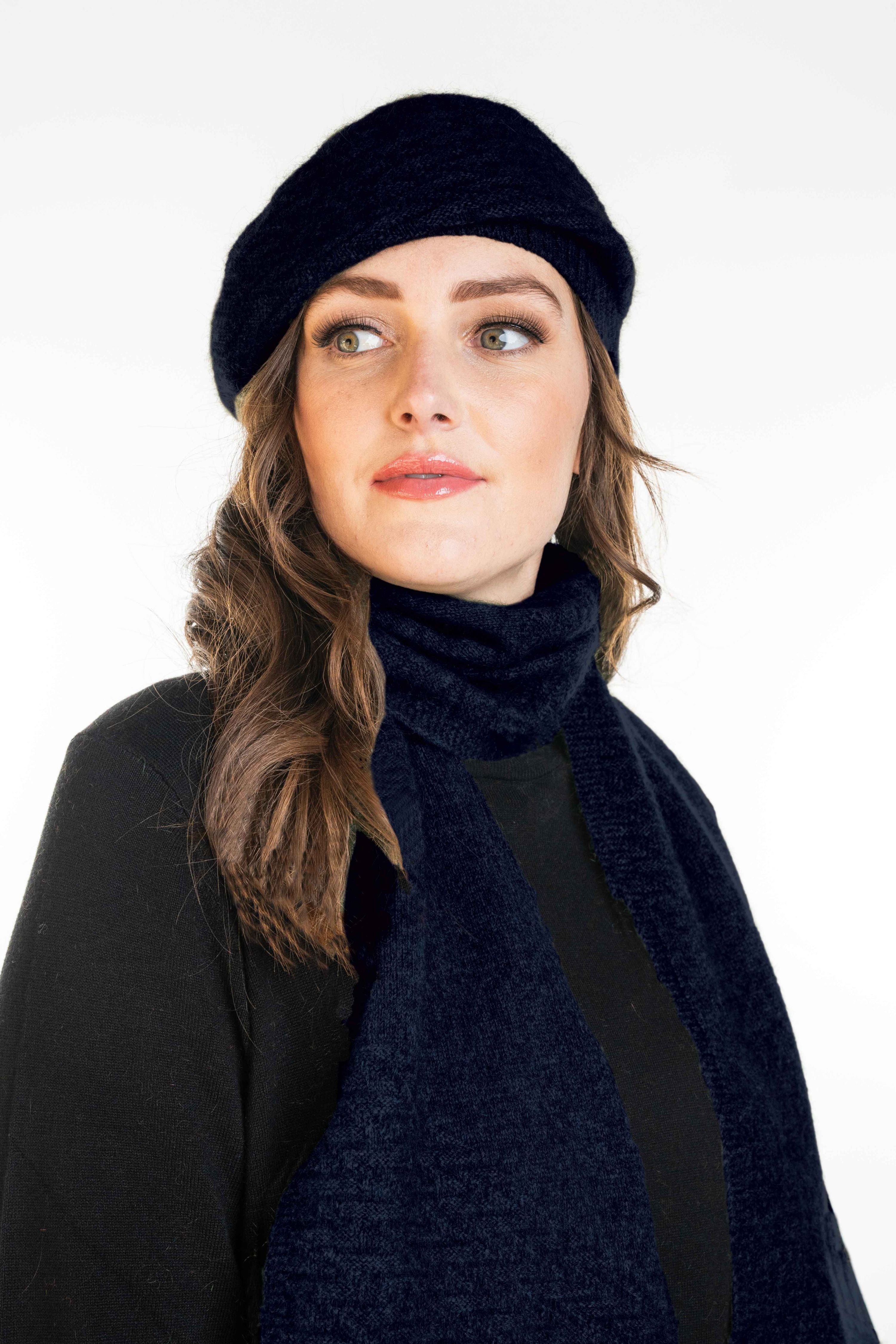 Zig Zag Pattern Possum Merino Scarf