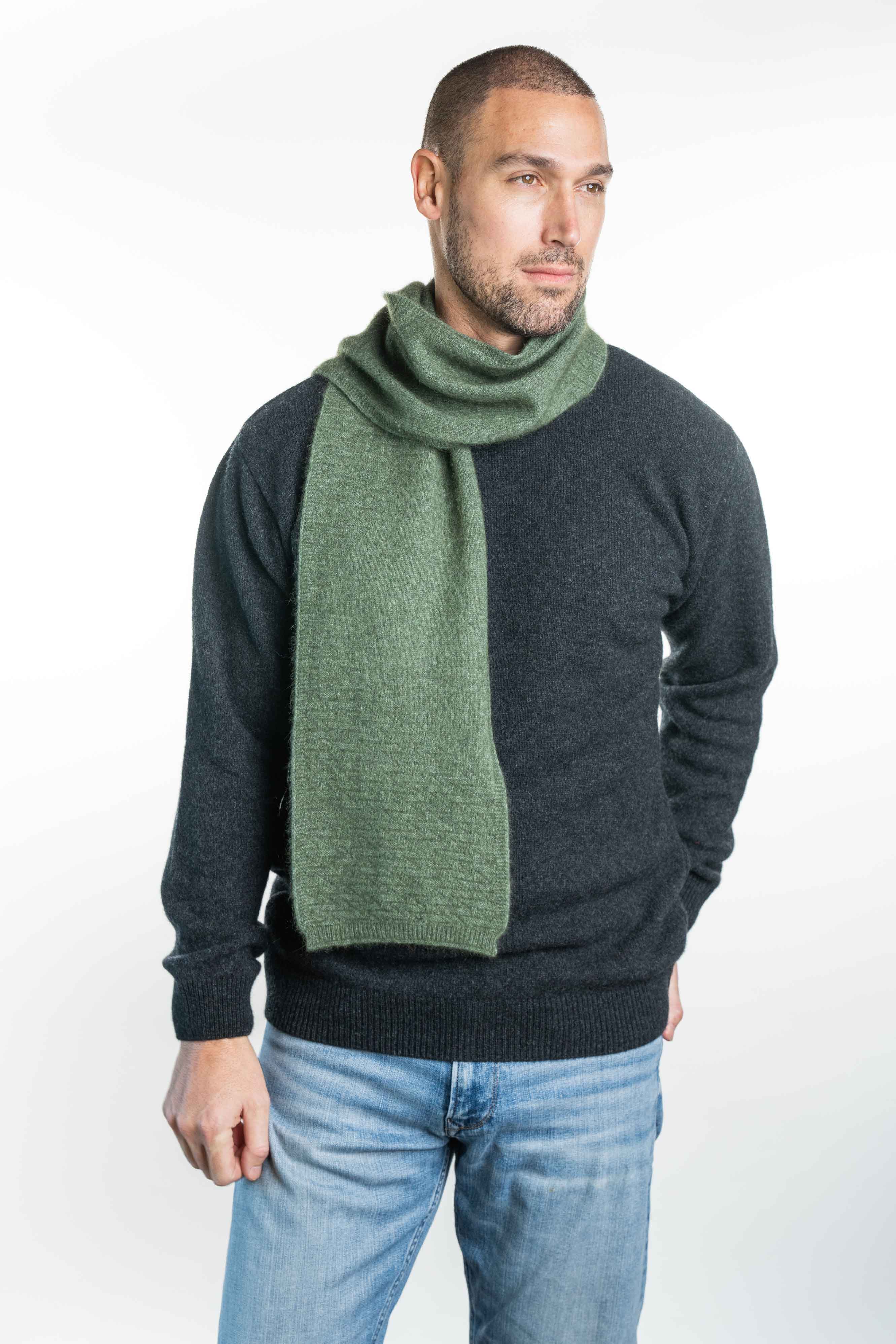 Zig Zag Pattern Possum Merino Scarf