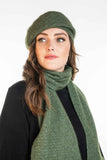 Zig Zag Pattern Possum Merino Beret