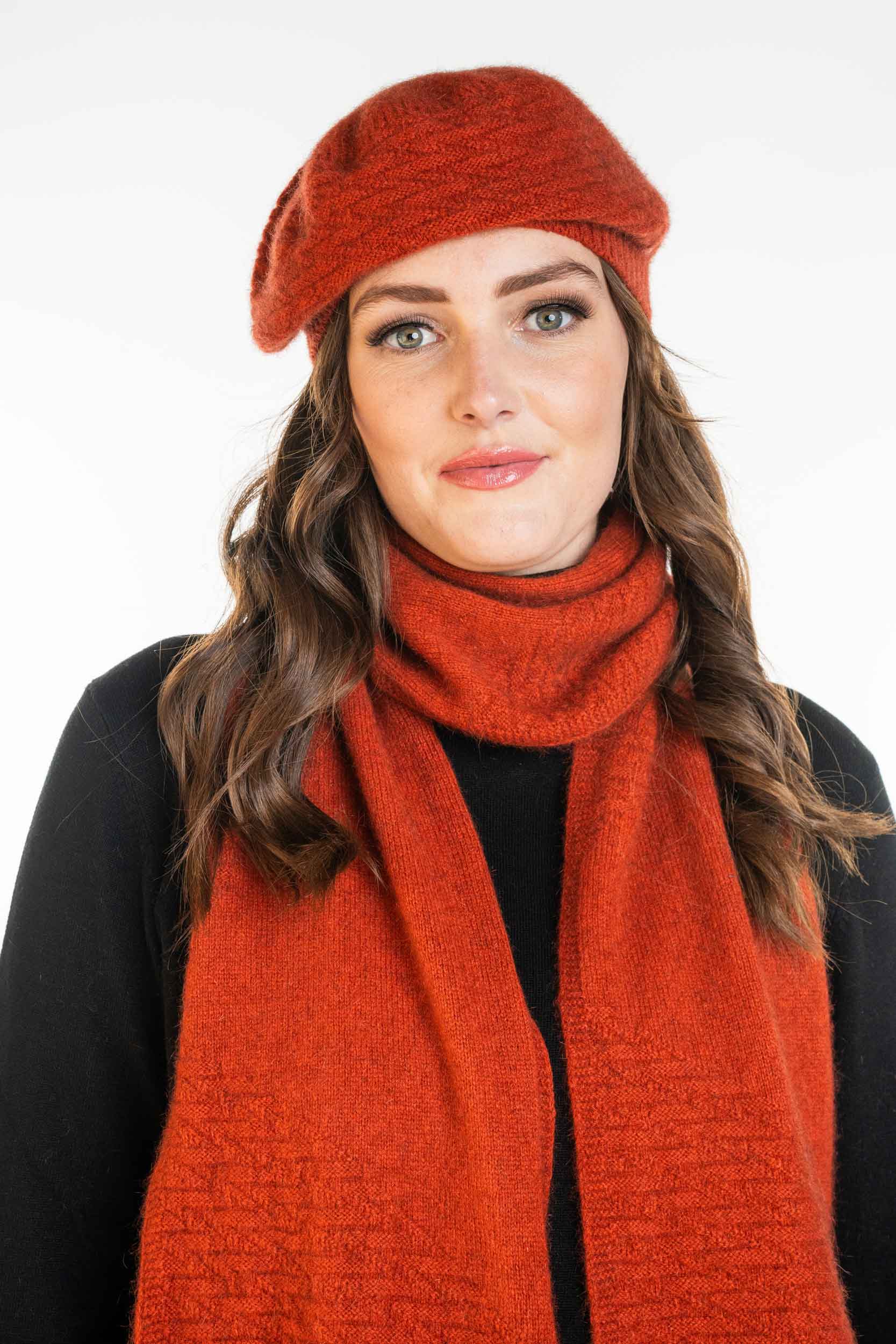 Zig Zag Pattern Possum Merino Scarf