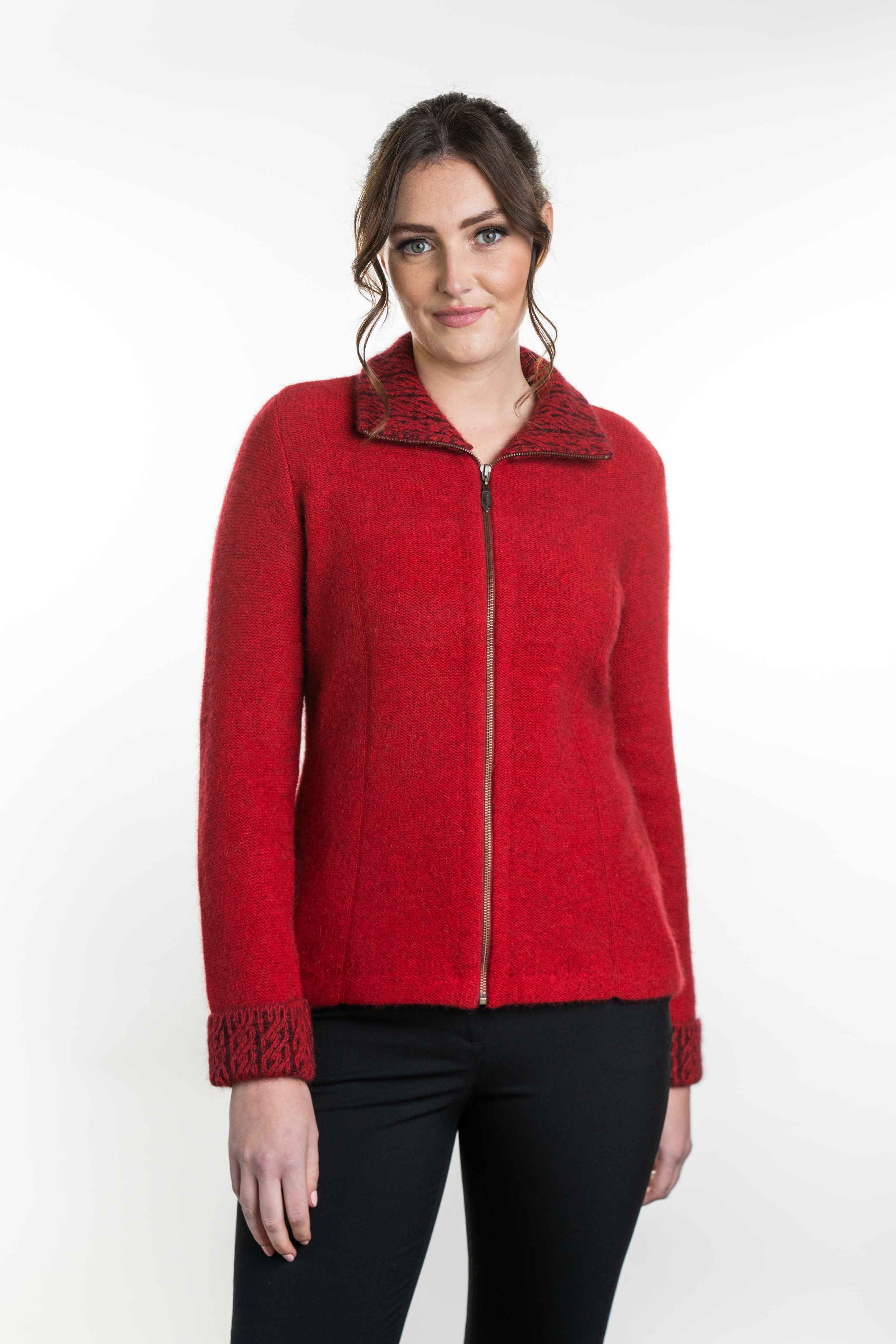 Two Tone Trim Possum Merino Jacket