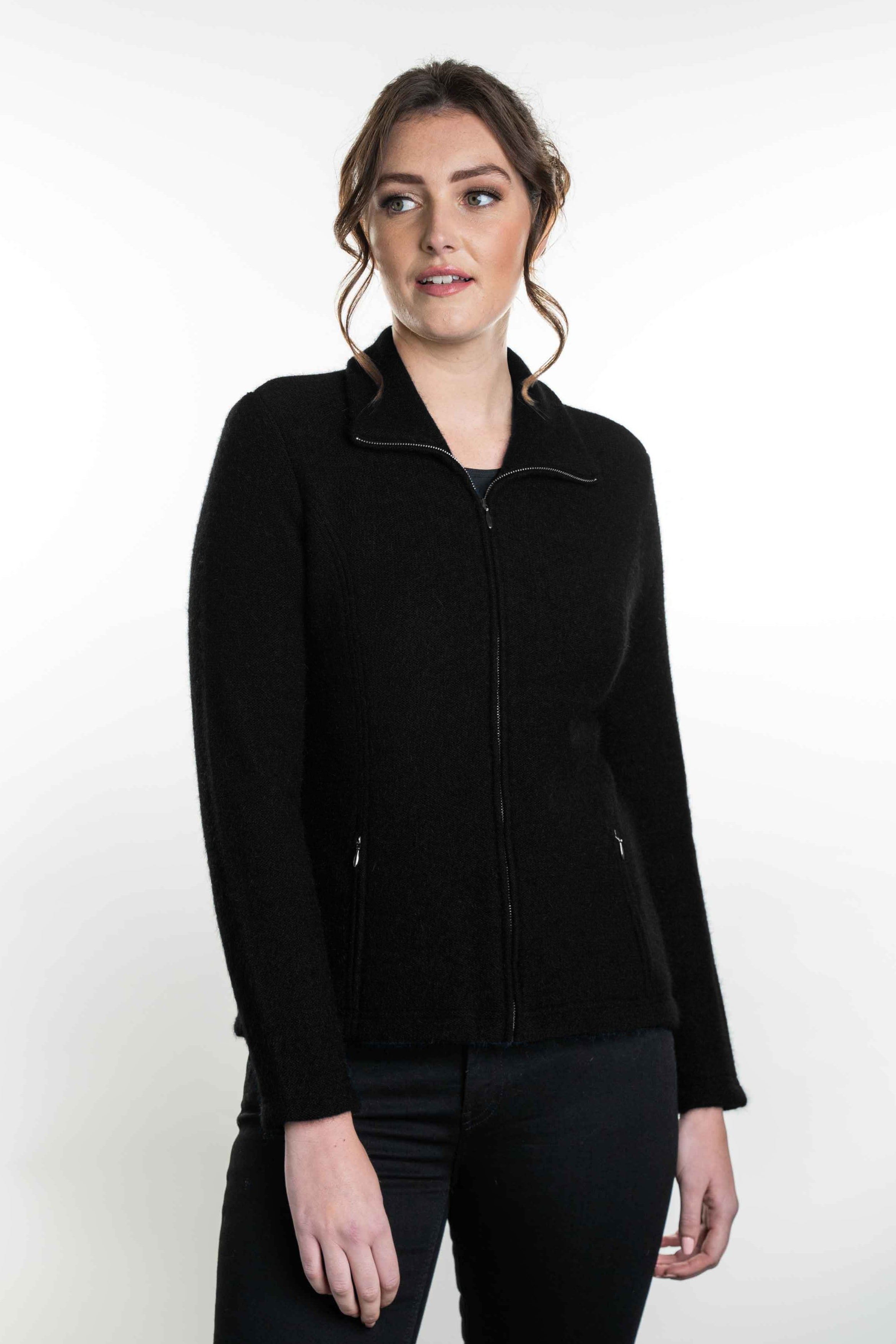 Shaped Zip Possum Merino Jacket