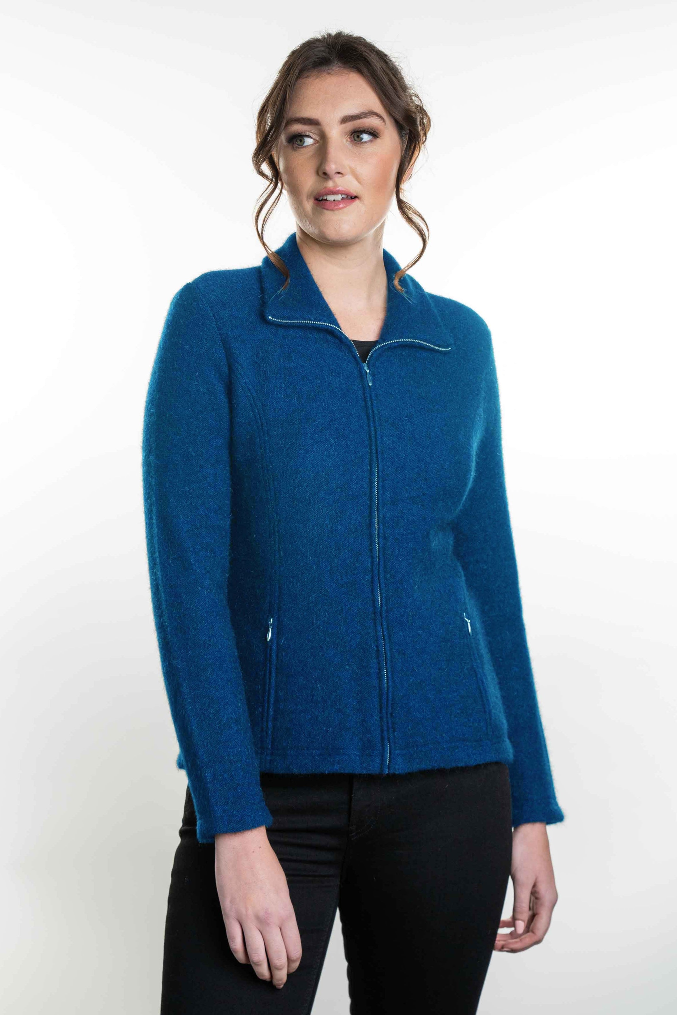Shaped Zip Possum Merino Jacket