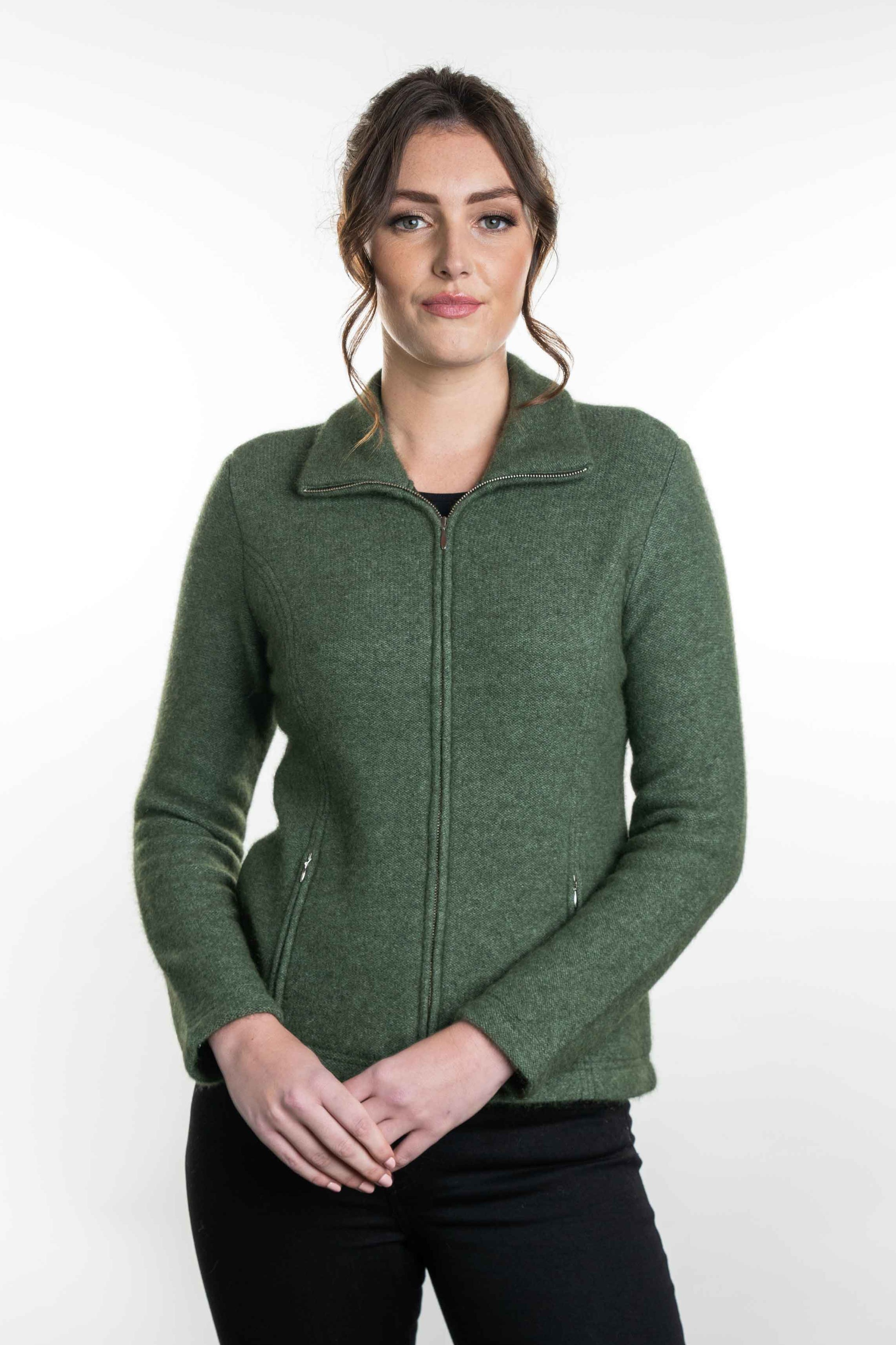 Shaped Zip Possum Merino Jacket