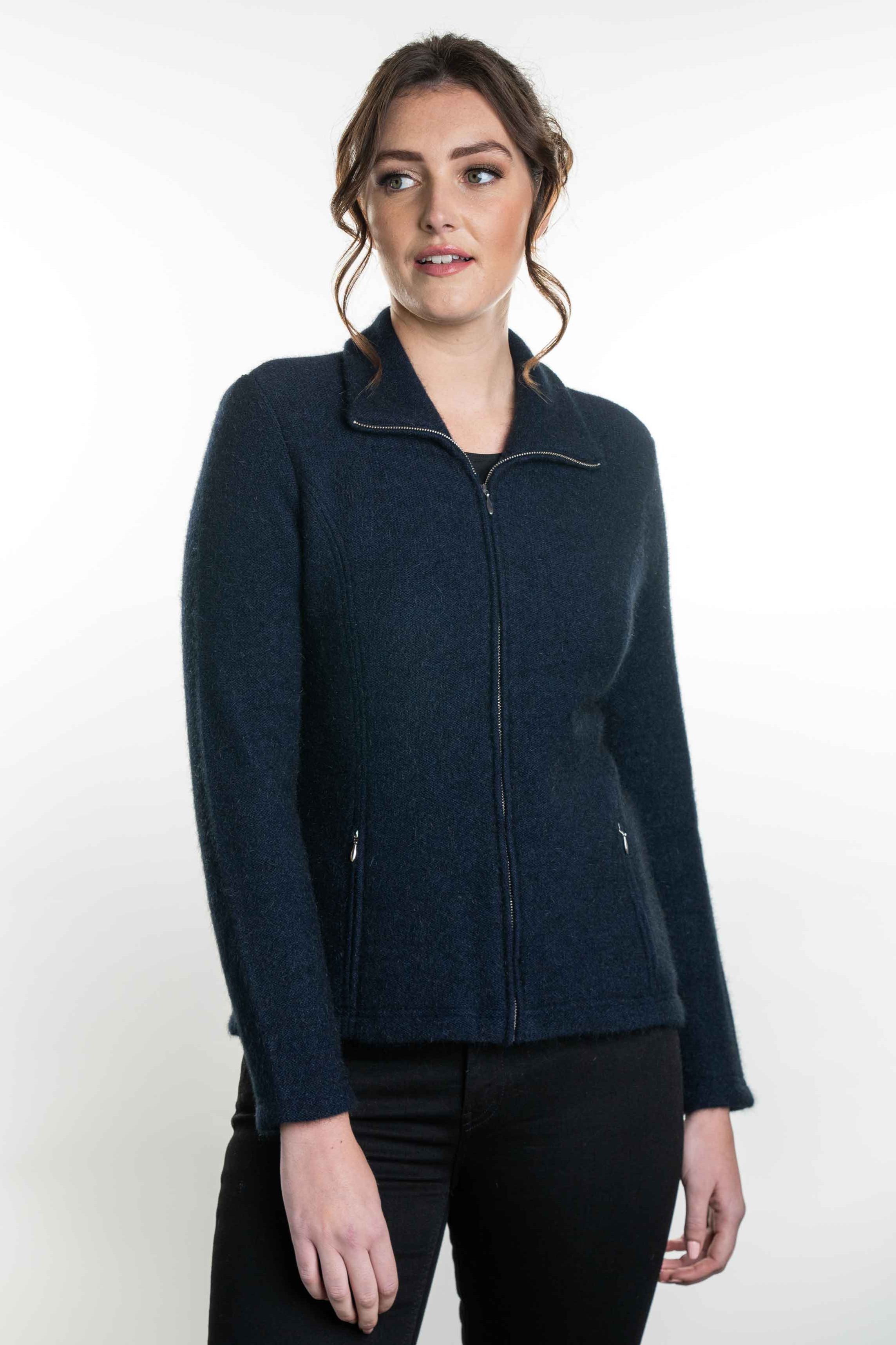Shaped Zip Possum Merino Jacket