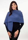 Lightweight Moss Stitch Possum Merino Wrap