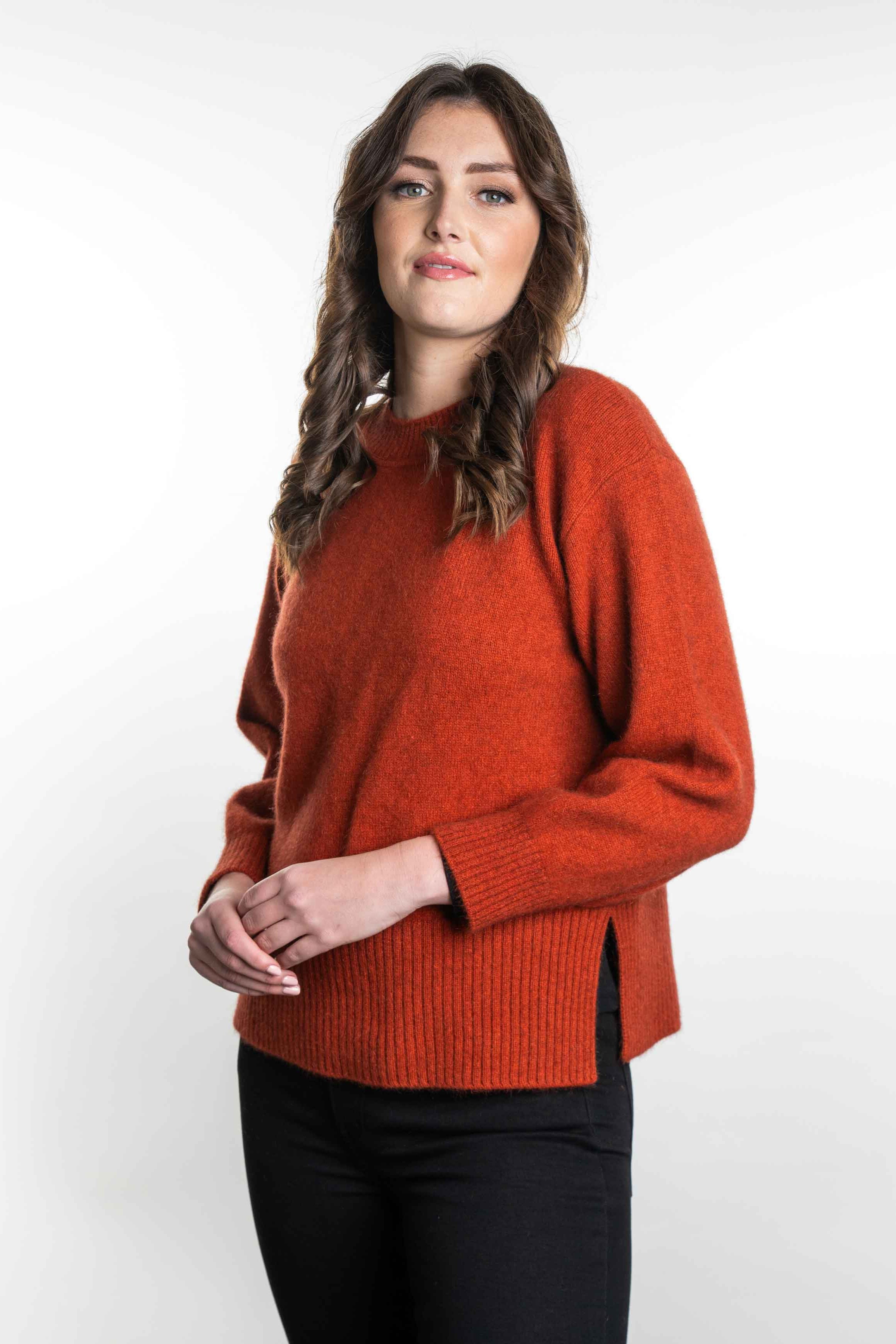 Split Hem Possum Merino Jumper