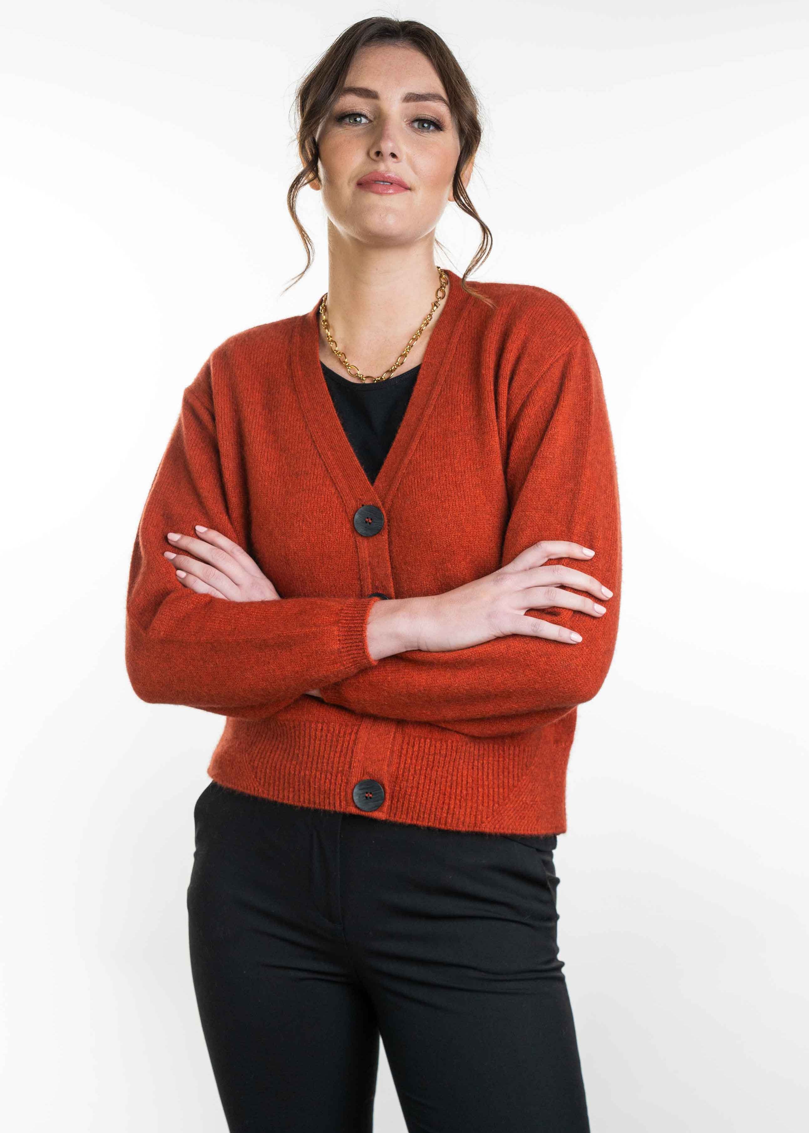 V-Neck Possum Merino Cardigan