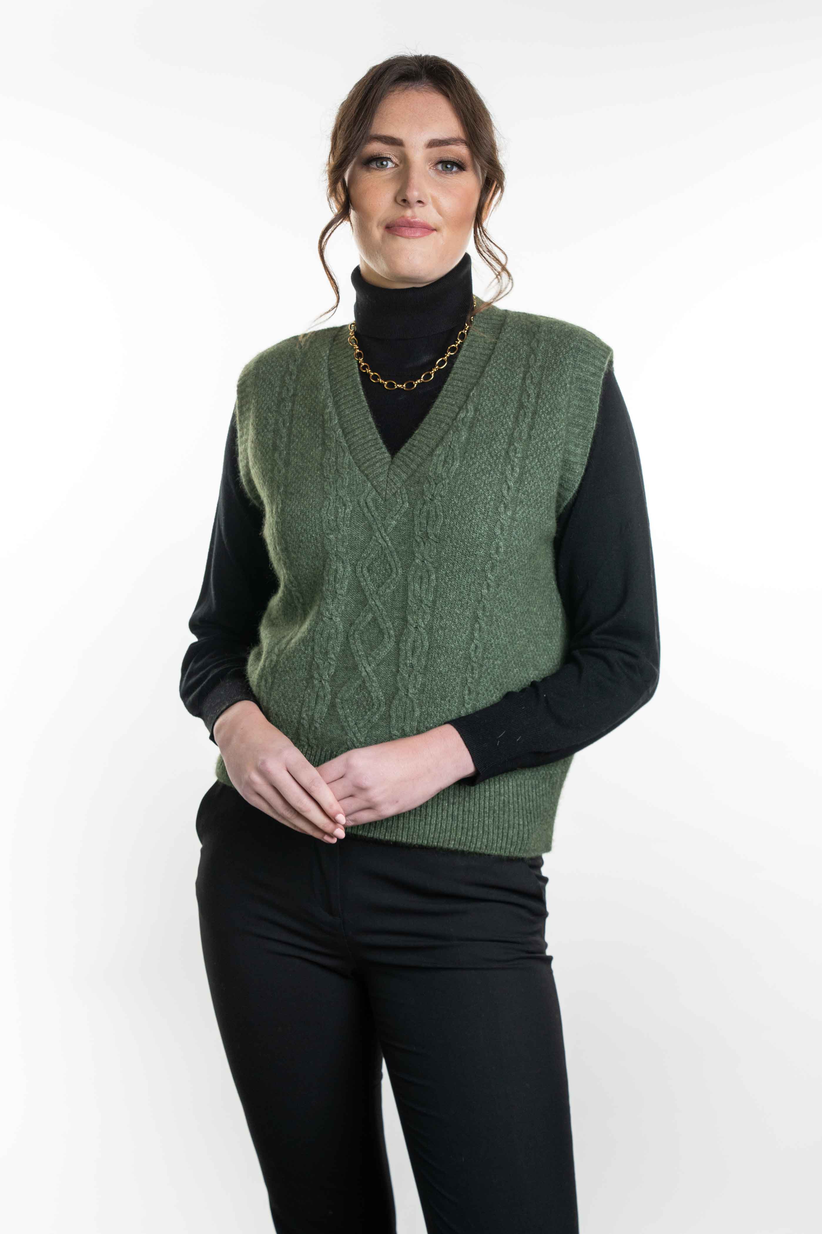 Cable Knit Possum Merino Vest