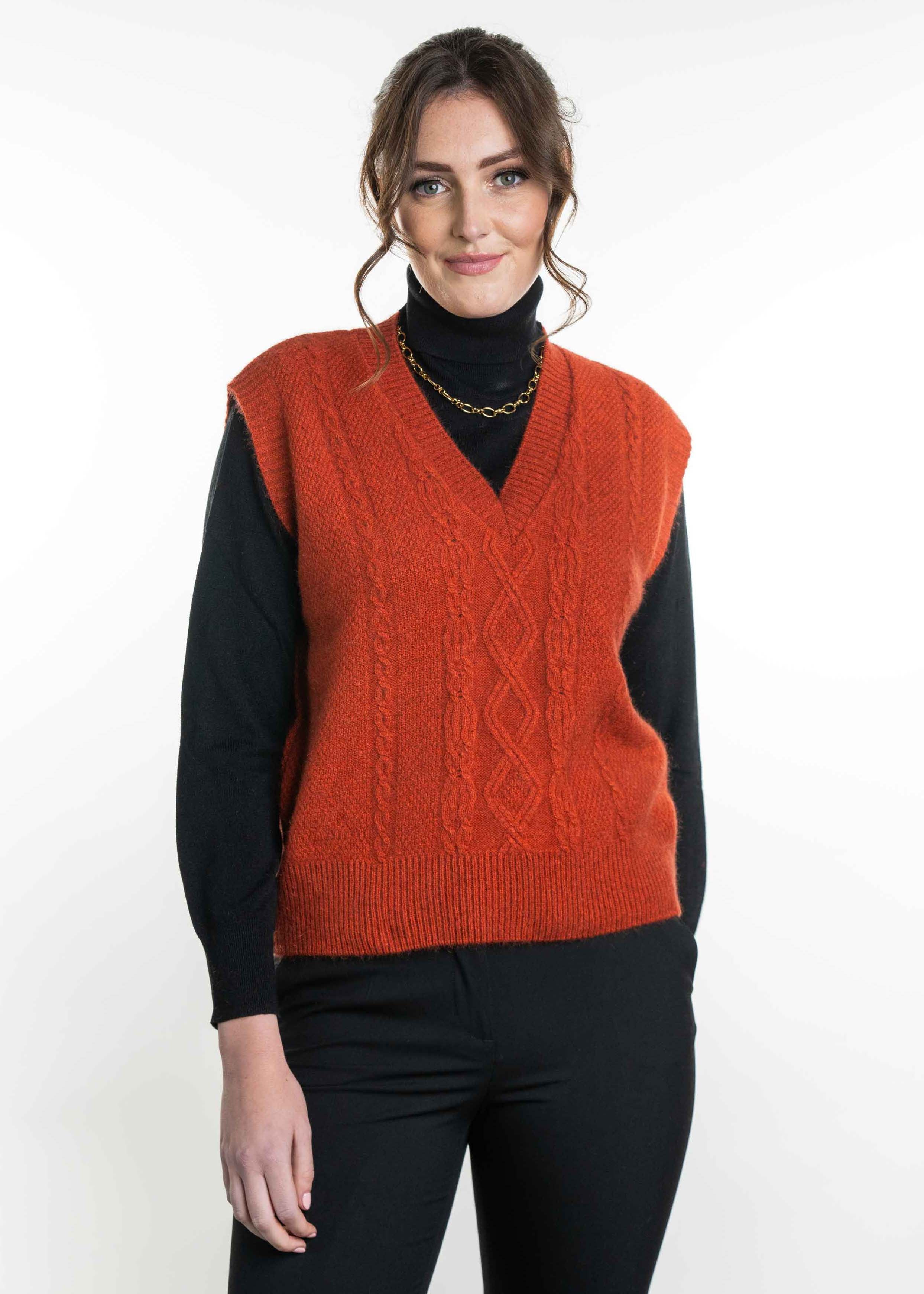 Cable Knit Possum Merino Vest