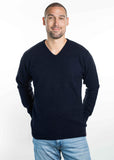 V Neck Possum Merino Jumper - Koru Knitwear