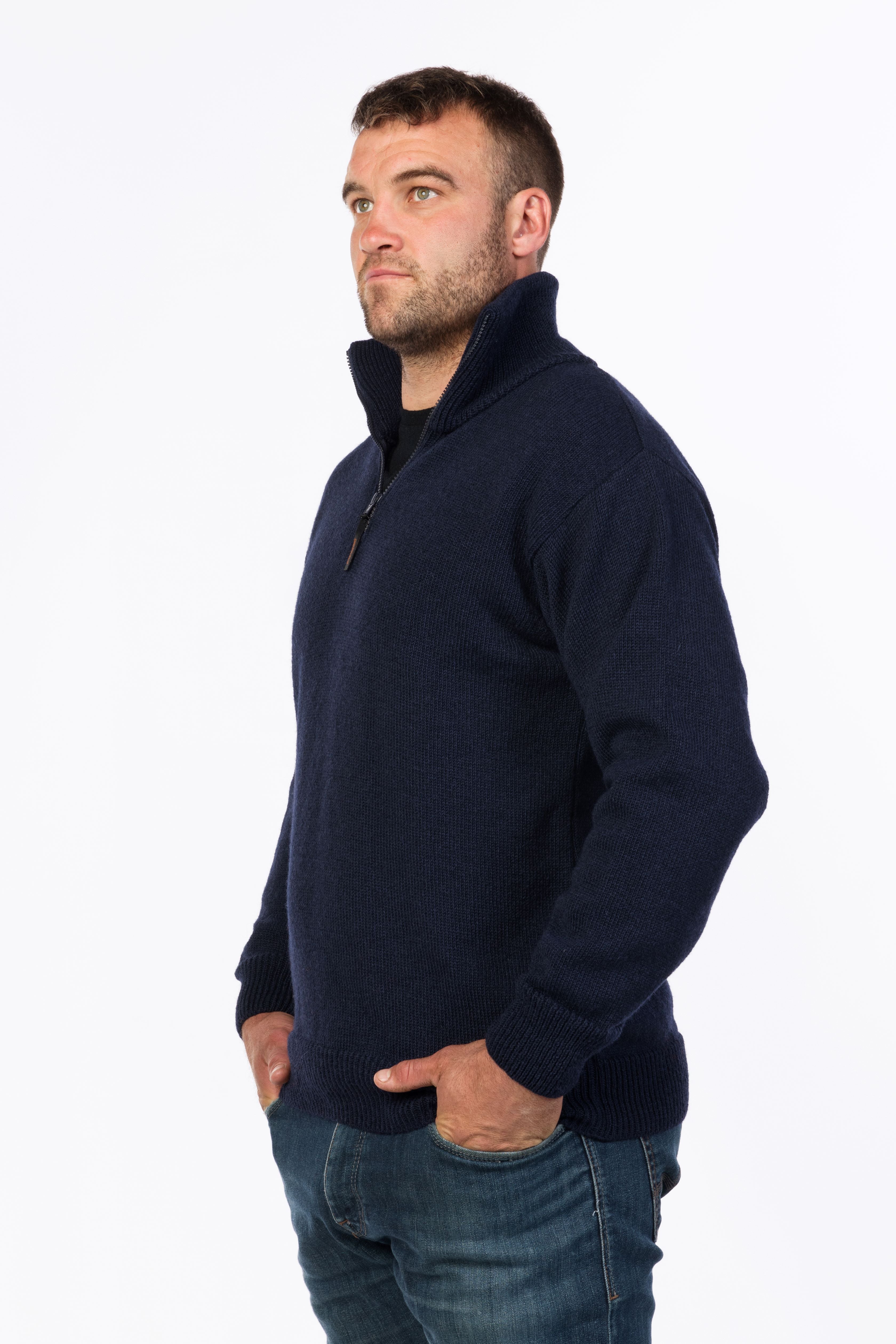 North Wester Pure NZ Wool 1/4 Zip Jumper