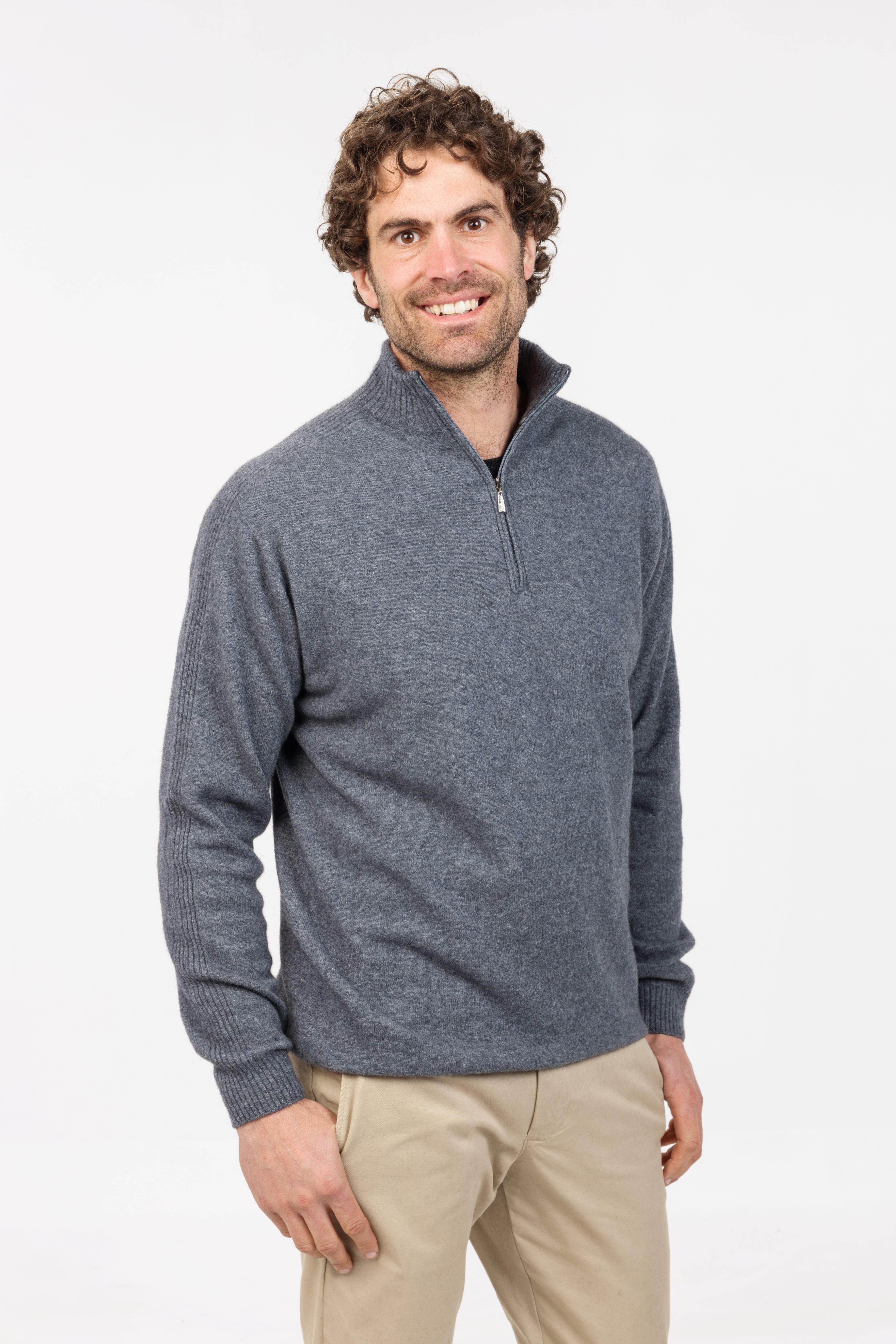 Half Zip Possum Merino Jumper