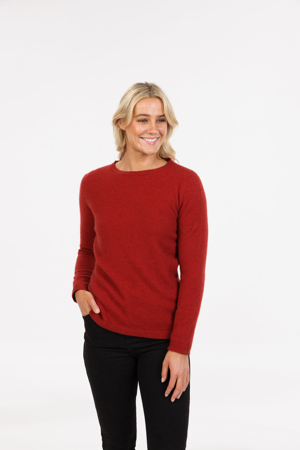Plain Possum Merino Crew Neck Sweater