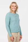 Paua Shell Button Possum Merino Cardigan