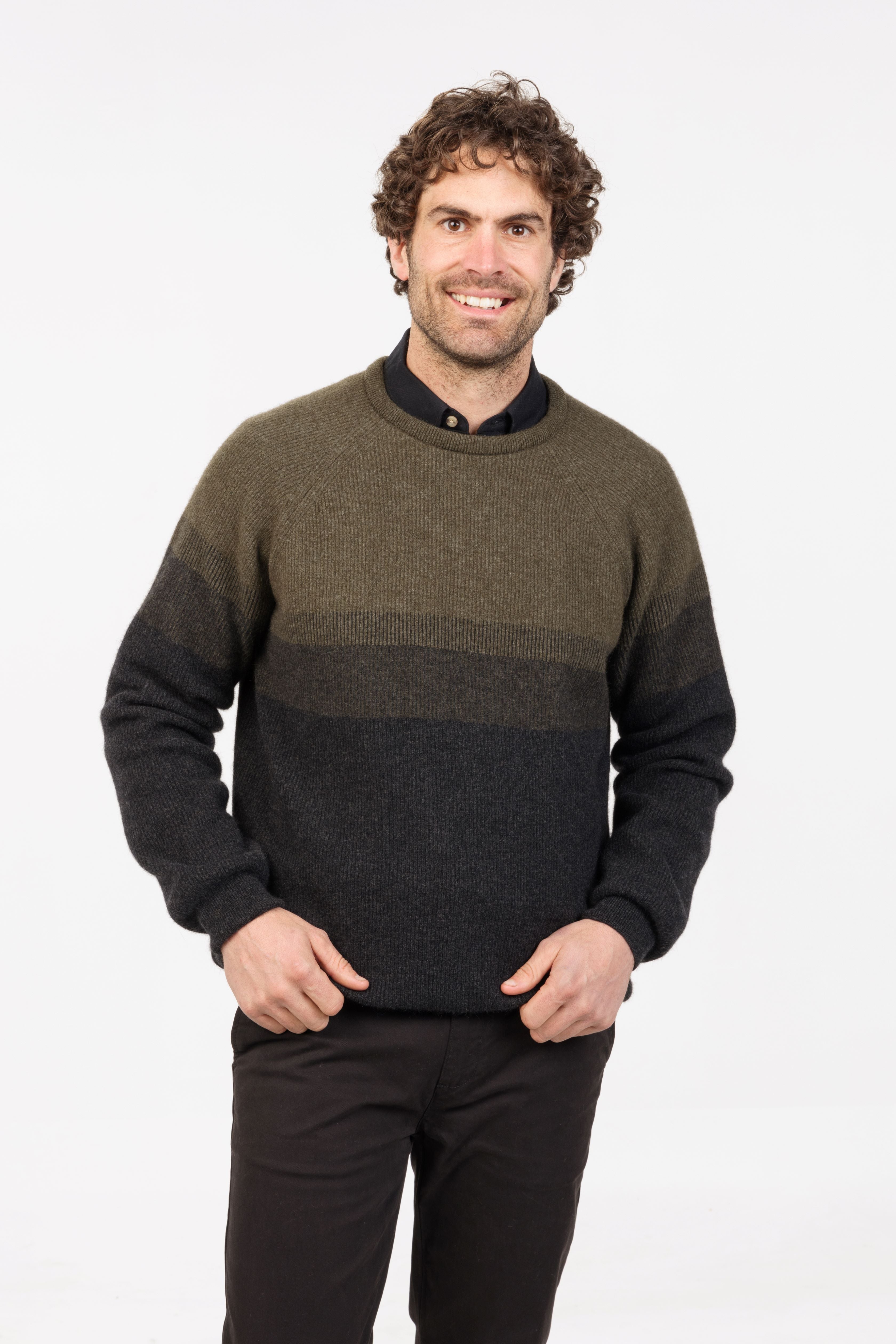 Gradient Possum Merino Crew