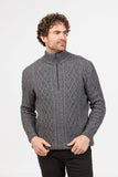 Arran Possum Merino Half Zip Sweater
