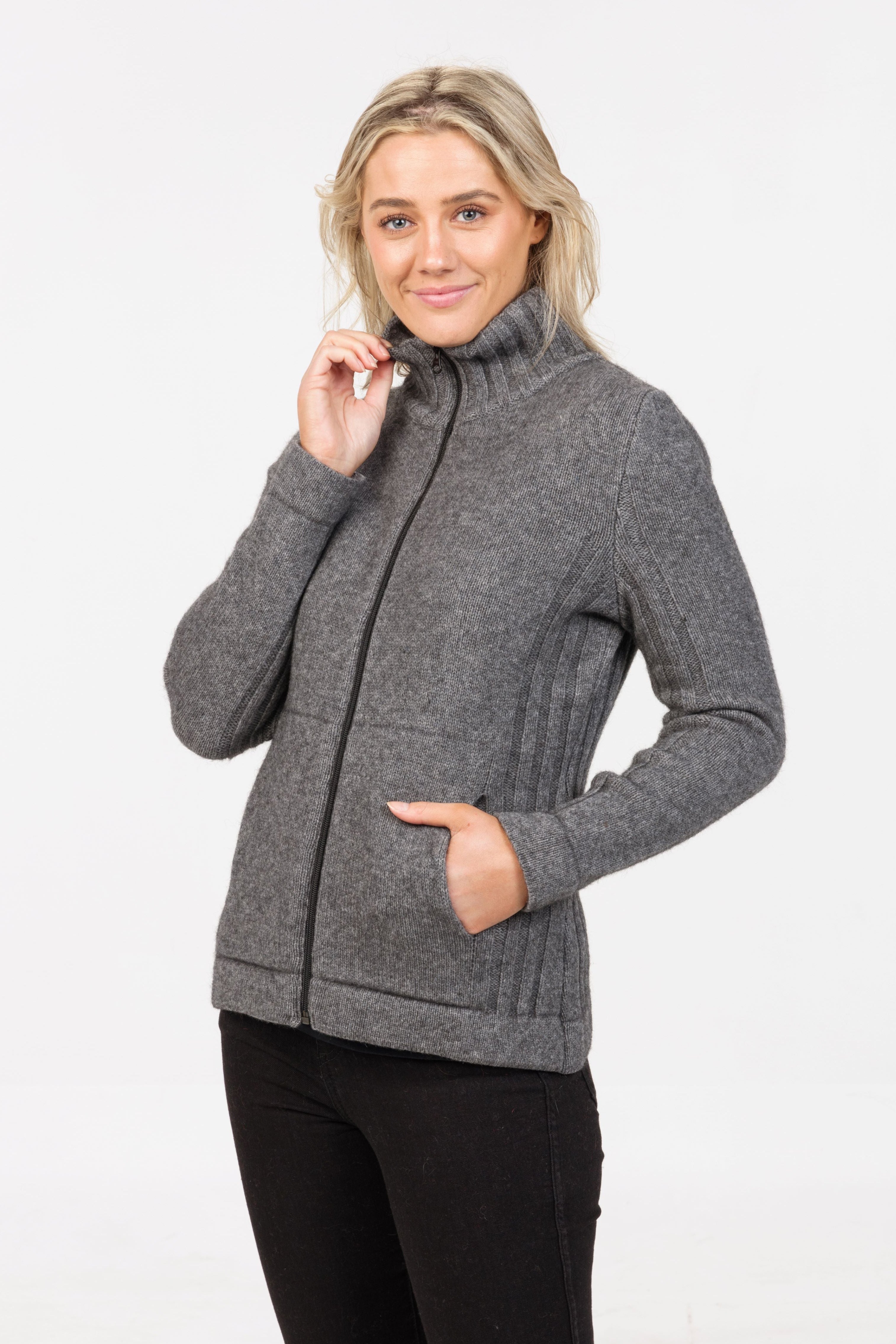 Essential Full Zip Possum Merino Jacket