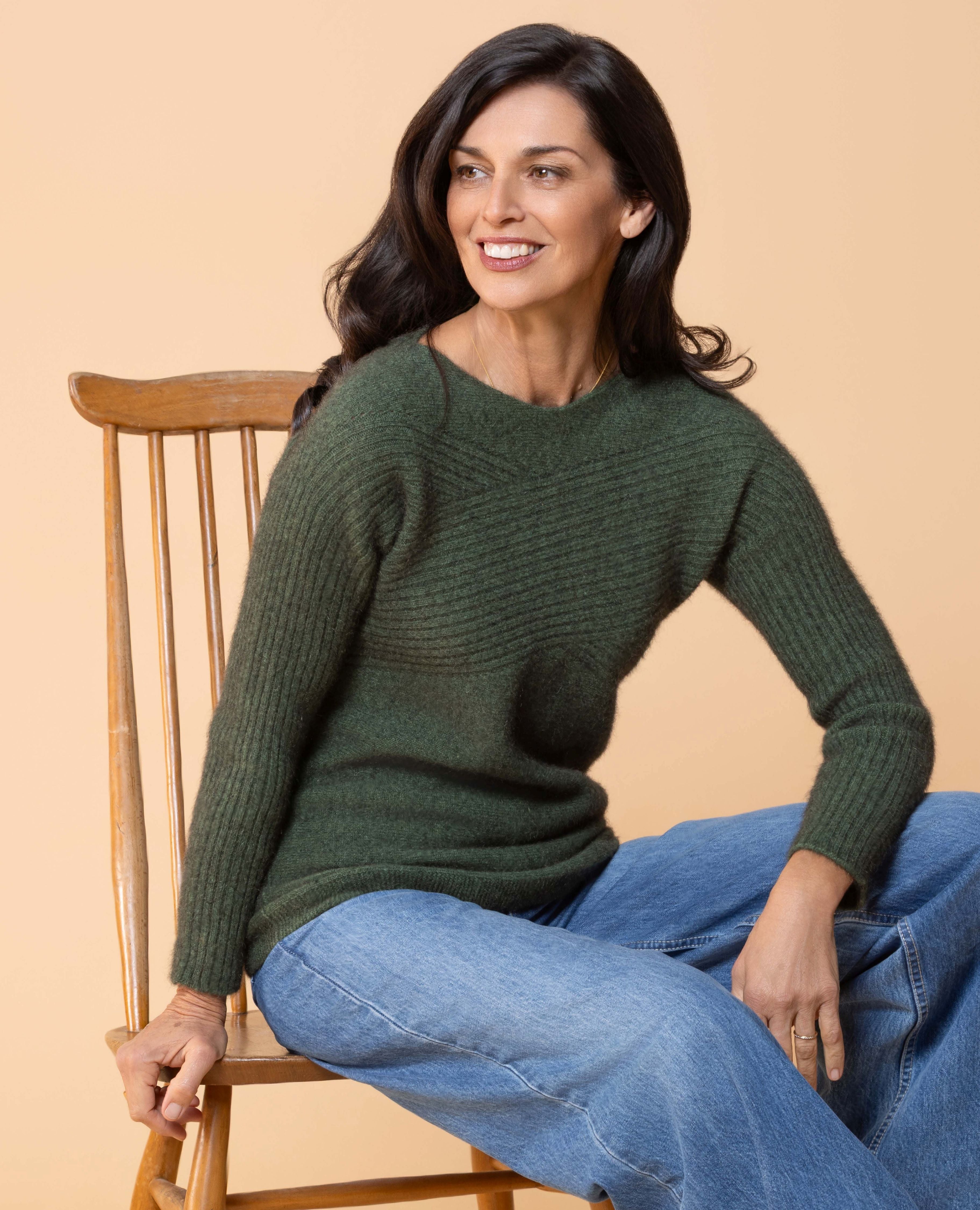 Crossover Possum Merino Crew Sweater