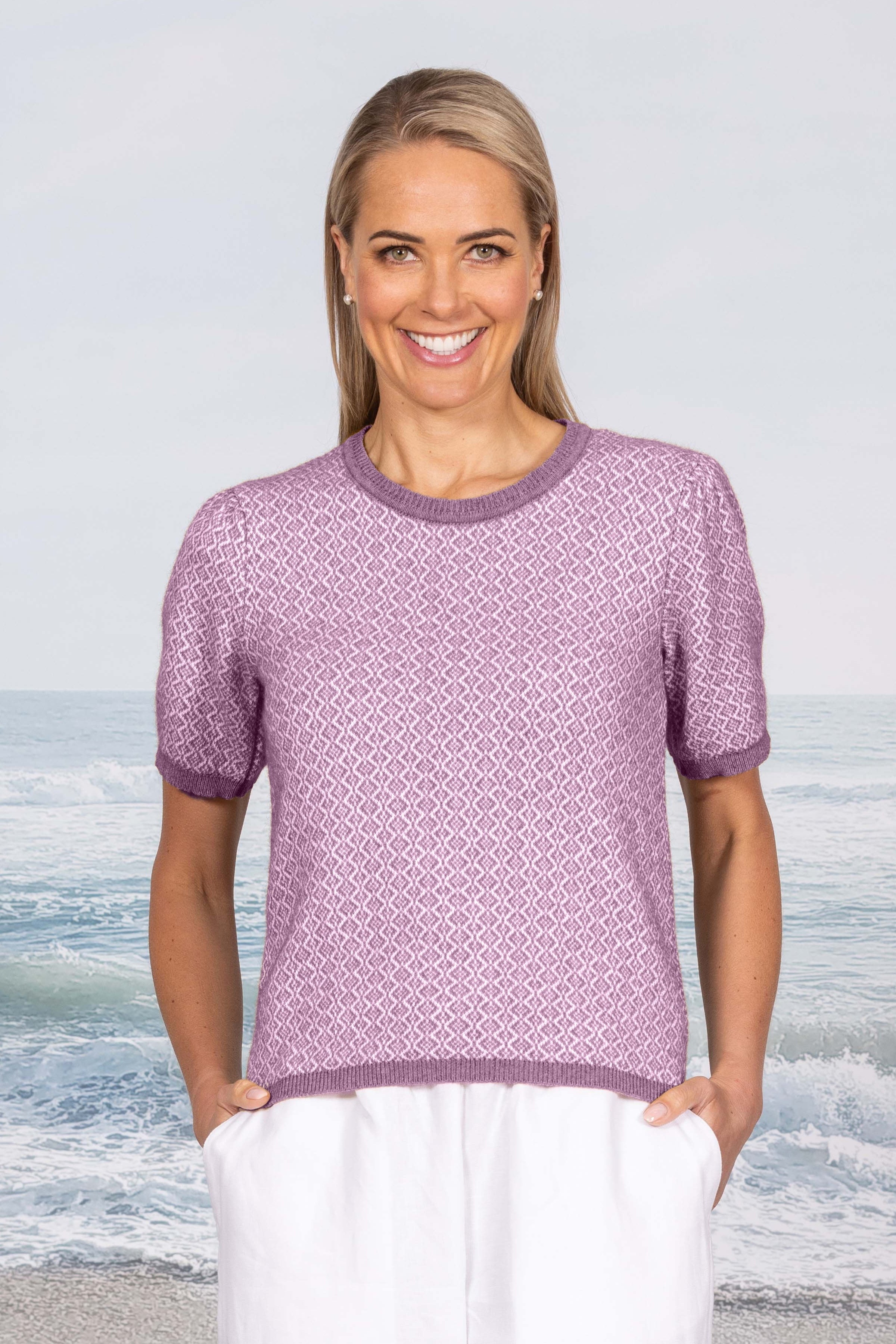 Possum Merino + Cotton Pearl Crew