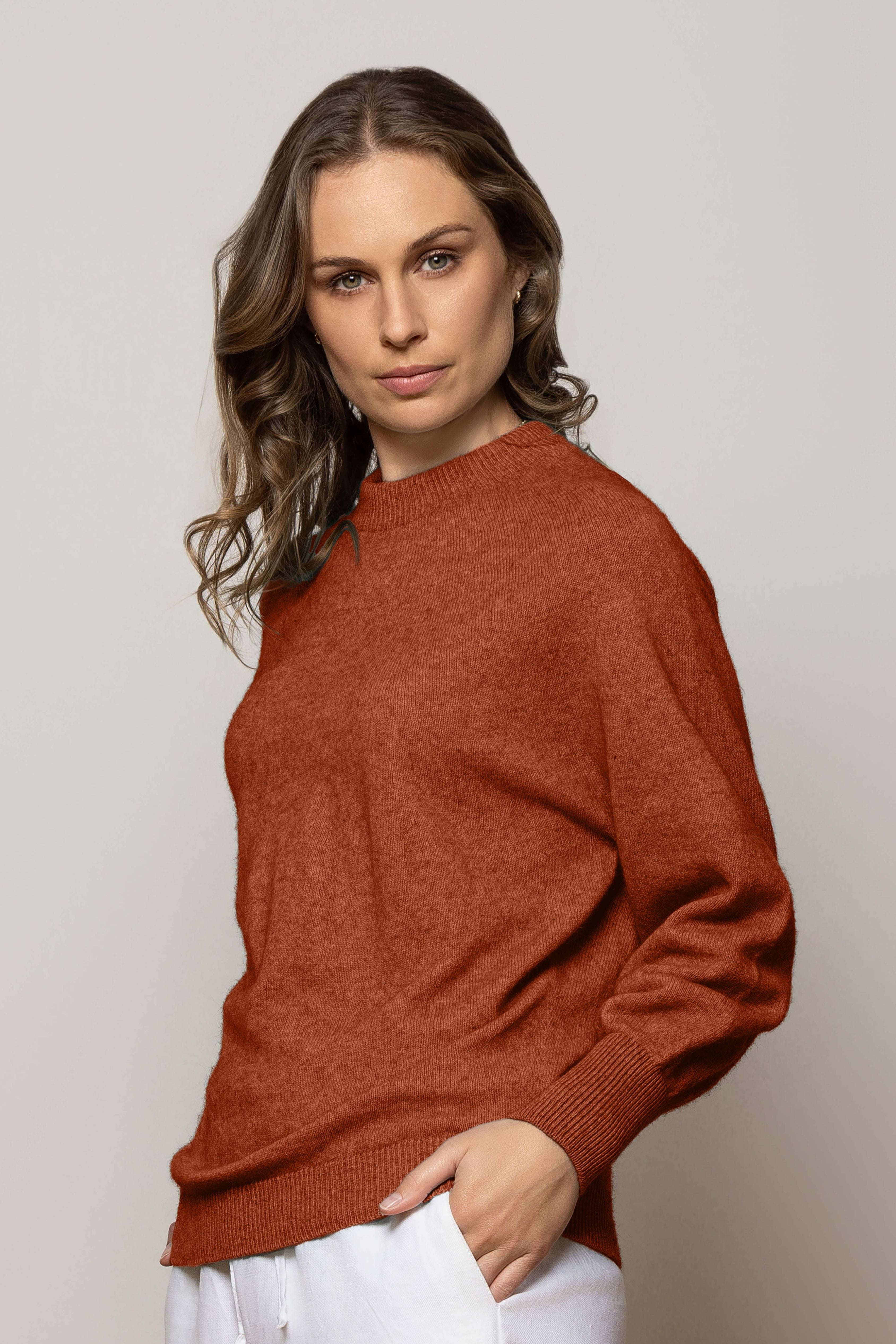 Aurora Dolman Crew Possum Merino + Cotton