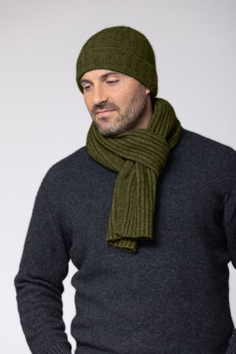 Rib Knit Possum Merino Scarf