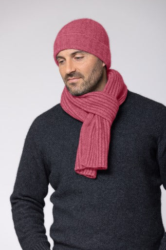 Rib Knit Possum Merino Scarf