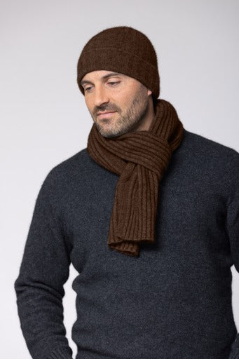 Rib Knit Possum Merino Scarf
