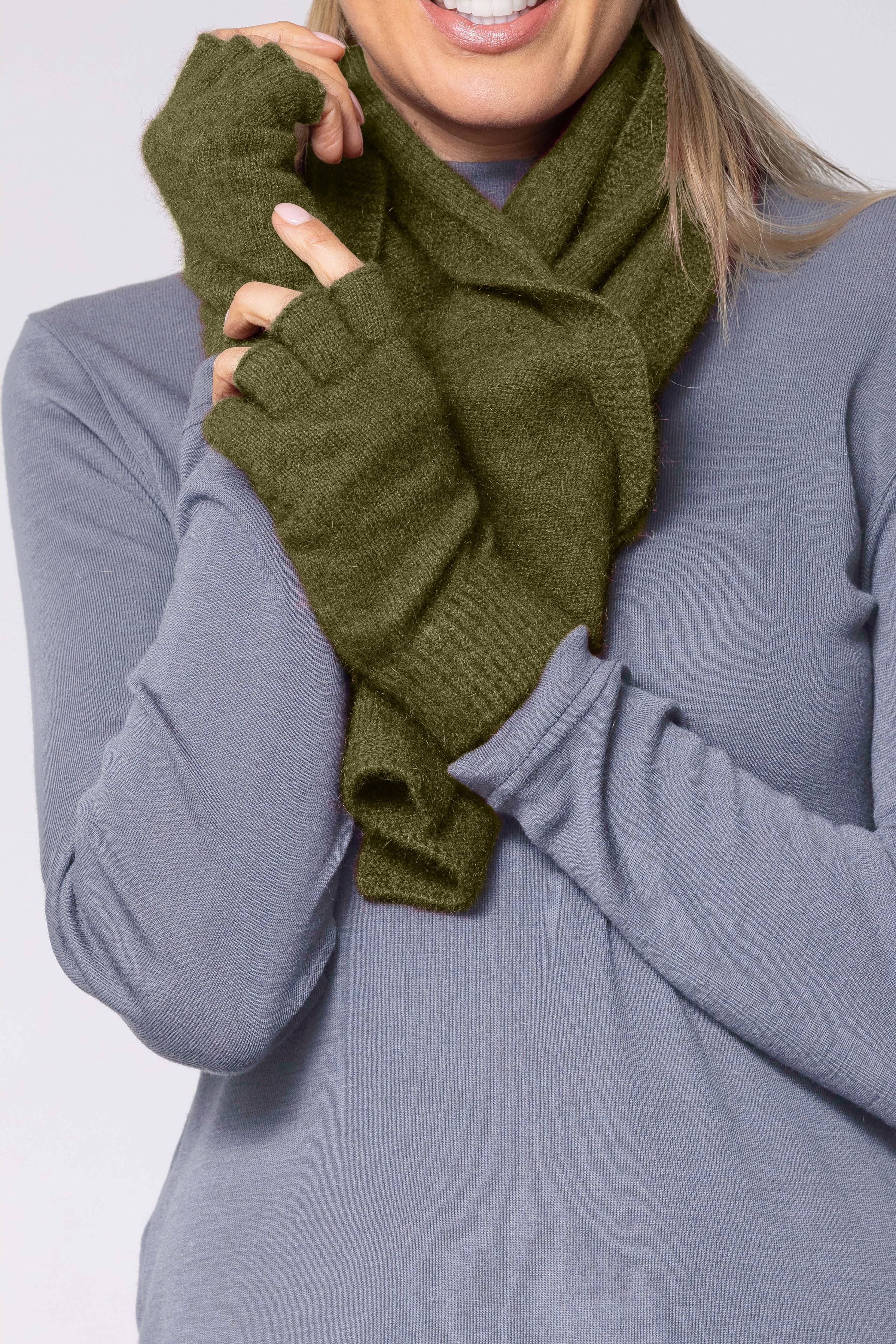 Fingerless Possum Merino Gloves NW