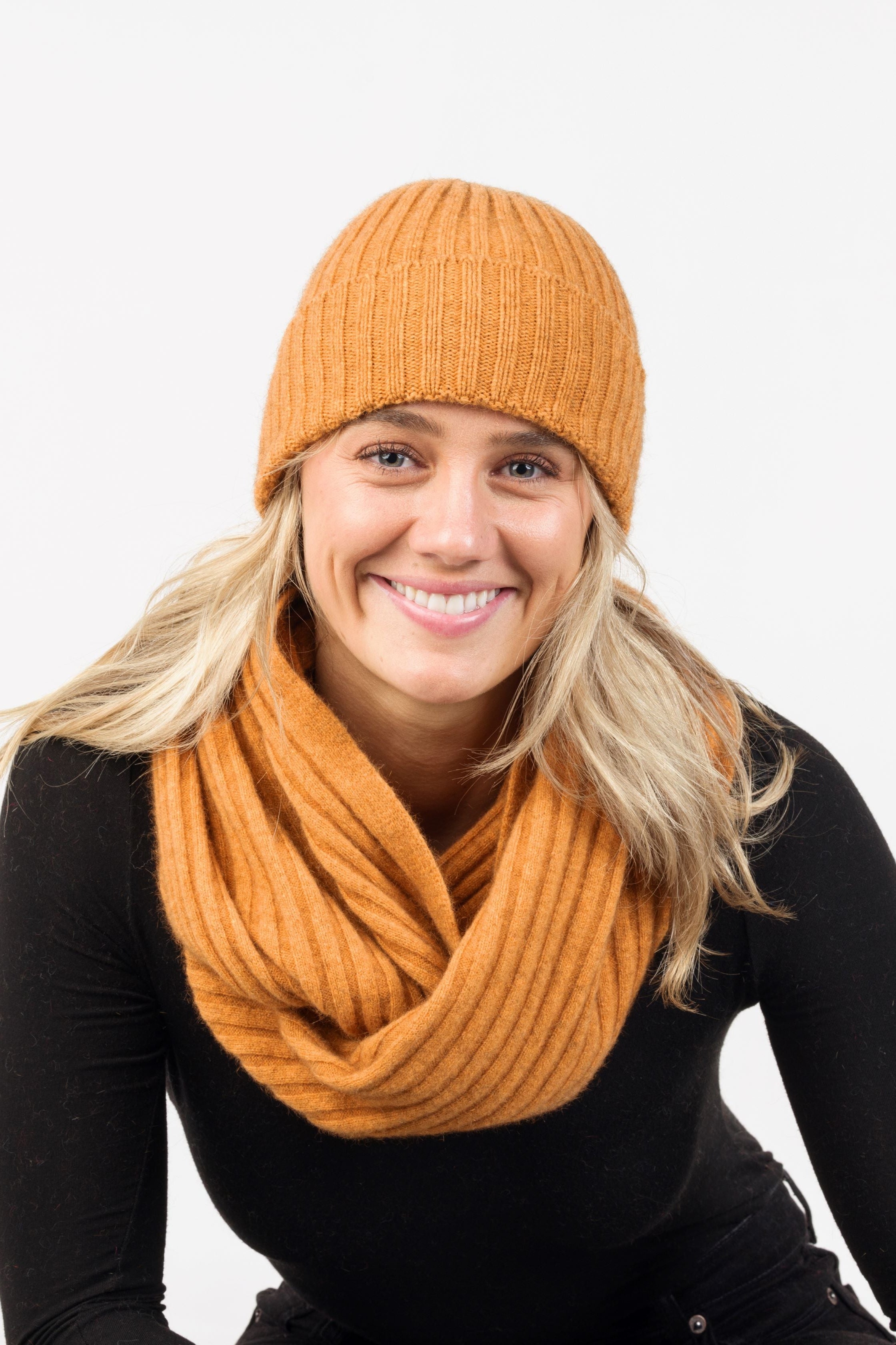 Ribbed Possum Merino Loop Scarf