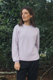 Plain Alpaca Crew Neck Jumper-Lilac